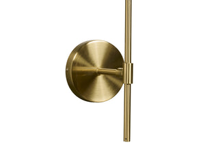 Sunpan Izora Sconce - Modern Wall Light Fixture with Stylish Frosted Glass Shade and Durable Metal Frame Brass / Smoke Grey Ombre