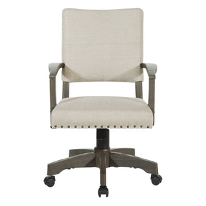 OSP Home Furnishings Santina Bankers Chair Antique Grey / Ivory