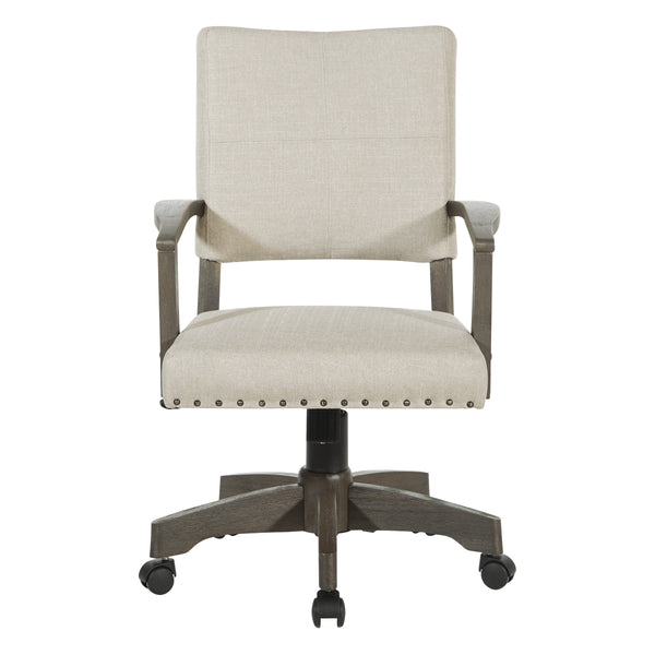 OSP Home Furnishings Santina Bankers Chair Antique Grey / Ivory