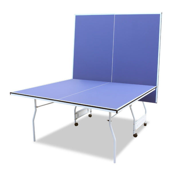 English Elm 9ft Regulation Foldable Ping Pong Table Steel Frame with Net Paddles and Balls Included W1408P164346