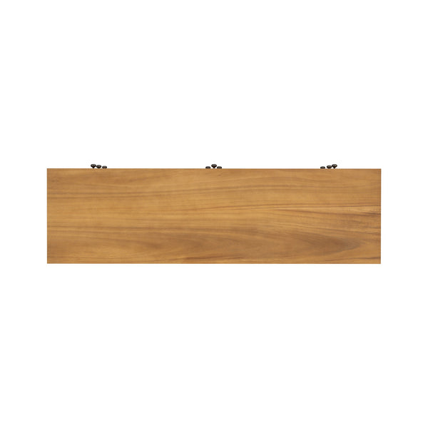 English Elm Christopher Knight Home® - Cabinet roomy storage console with 2 doors, 7 drawers, glass accents and manufactured wood build, large Natural N780P330601N