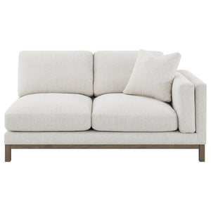 English Elm O'brien Sectional with Chaise Plush Sand Fabric Contemporary Living Room Sofa B062S01529