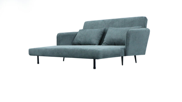 English Elm Lawson 61" Gray Fabric Convertible Loveseat Sleeper with Pillows - Space-Saving Chic Sofa Bed for Apartments B061P264644