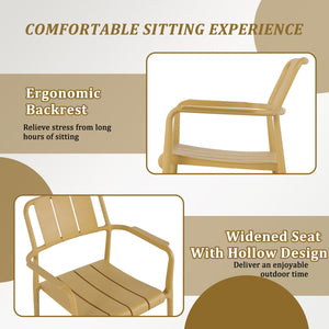 English Elm 2-Piece Yellow Polypropylene Seating Set With Coffee Table – Stylish Indoor/Outdoor Furniture Solution! W3450P323332