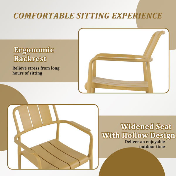 English Elm 2-Piece Yellow Polypropylene Seating Set With Coffee Table – Stylish Indoor/Outdoor Furniture Solution! W3450P323332