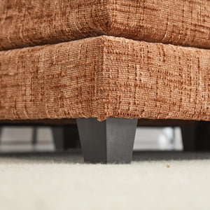 English Elm United Cozy Two-Seat Chenille Sofa With Detachable Armrests, Footstools, And Side Pockets For Comfort P1 W1568S00141-GIGA