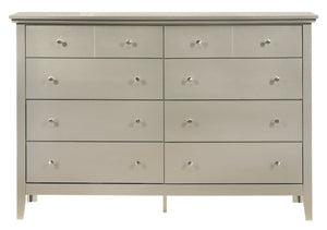 English Elm Hammond Elegant Silver Champagne Dresser with Dovetail Drawers, Soft-Close Hardware, Durable Veneer Finish Champagne 41 L x 63 W x 21 H B078108303