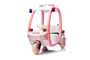 English Elm 12v Kids Police Ride on Car Two Seat Electric Toy with Remote Lights and Bluetooth W1620P271426