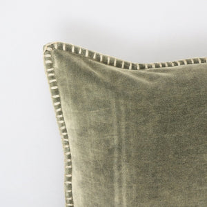 English Elm Stonewashed Cotton Velvet Throw Pillow - Hand-Stitched Edges, Plush Luxury Accent For Any Space B346P321286-GIGA