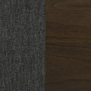 English Elm Set Of 2 Contemporary Grey Upholstered Dining Chairs With Dark Walnut Finish For Modern Spaces B016P225492-GIGA