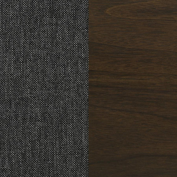 English Elm Set Of 2 Contemporary Grey Upholstered Dining Chairs With Dark Walnut Finish For Modern Spaces B016P225492-GIGA