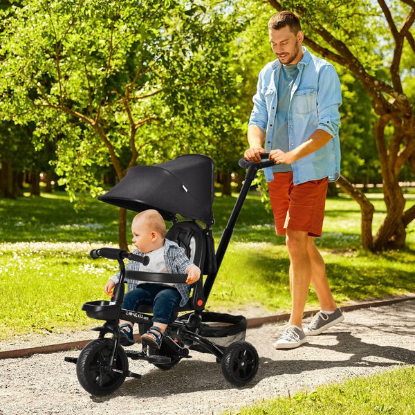 English Elm Qaba 4 in 1 Convertible Kids Trike with Reversible Seat and Adjustable Push Handle W2225P217779