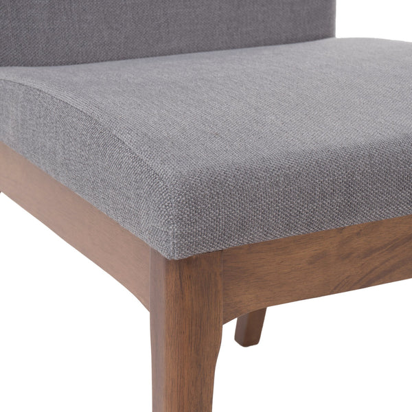 English Elm Christopher Knight Home® - DINING Chair with Upholstered Fabric Seat and Sleek Wood Legs — Compact Modern Comfort & Style DARK GREY 58924.00DGY
