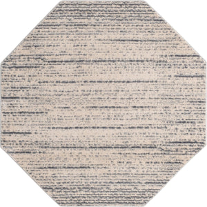 Unique Loom Oasis Calm Machine Made Abstract Rug Cream, Ivory/Gray 6' 1" x 6' 1"