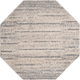 Unique Loom Oasis Calm Machine Made Abstract Rug Cream, Ivory/Gray 6' 1" x 6' 1"