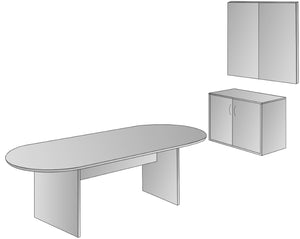 OSP Home Furnishings Napa Conference Seating Set Three Piece Ergonomic Upholstered Chairs for Modern Office Spaces NAPSGW-TYP20