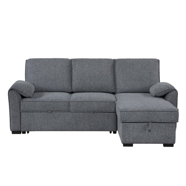 English Elm Rebecca Sleeper Sectional Sofa with Storage Chaise Usb Ports and Drop Down Table B201S00462