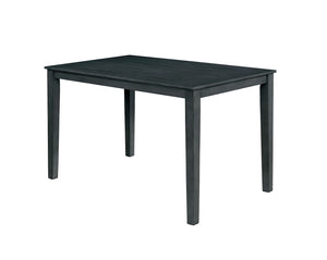 English Elm 7pc Counter Height Dining Set Weathered Gray & Beige Two-Tone 60" Table Padded Slat-Back Chairs B2741P384397