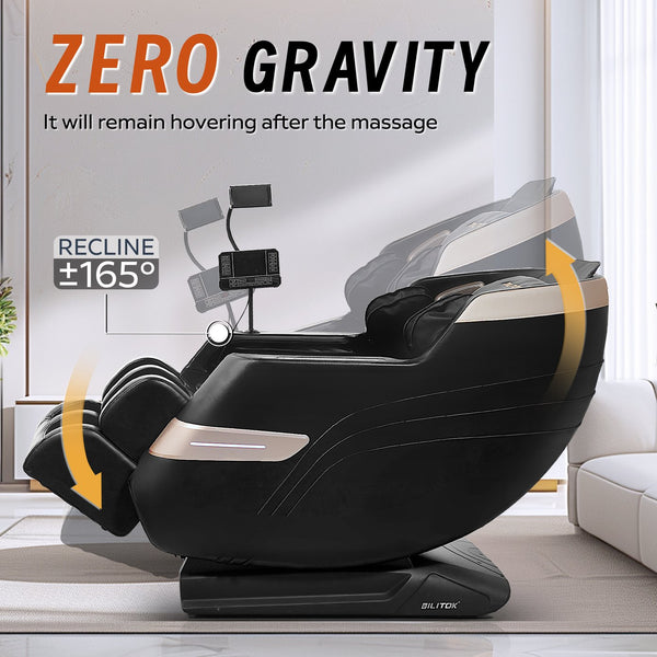 English Elm Massage Chair Recliner - Zero Gravity Full Body Air Pressure System For Ultimate Relaxation Experience W1875P254025