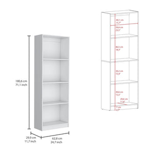 English Elm 2 Piece Bookcase Set with 9 Shelves – Matte Finish Storage Cabinets, Durable Particleboard, Modern Chic Appeal White 45 L x 16 W x 6 H B070S00224