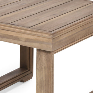 English Elm Christopher Knight Home® - WESTCHESTER Acacia Side Table Brown Rustic Outdoor Accent Table 20x20x15.75 Durable Patio Charm 69077.00BBGE