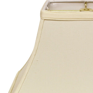 Homeroots 16" Ivory Rectangle Bell No Slub Lampshade  No Slub Innsbruck 470009