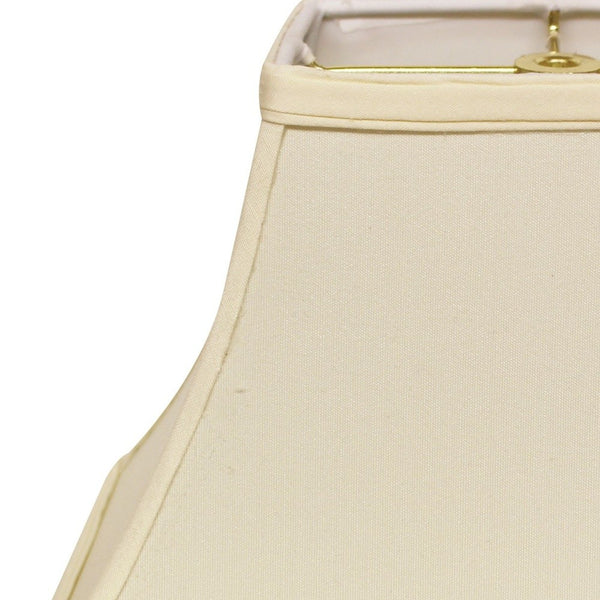 Homeroots 16" Ivory Rectangle Bell No Slub Lampshade  No Slub Innsbruck 470009