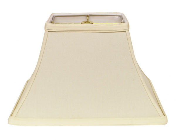 Homeroots 16" Ivory Rectangle Bell No Slub Lampshade  No Slub Innsbruck 470009