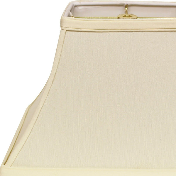 Homeroots 16" Ivory Rectangle Bell No Slub Lampshade  No Slub Innsbruck 470009