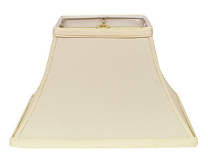 Homeroots 16" Ivory Rectangle Bell No Slub Lampshade  No Slub Innsbruck 470009