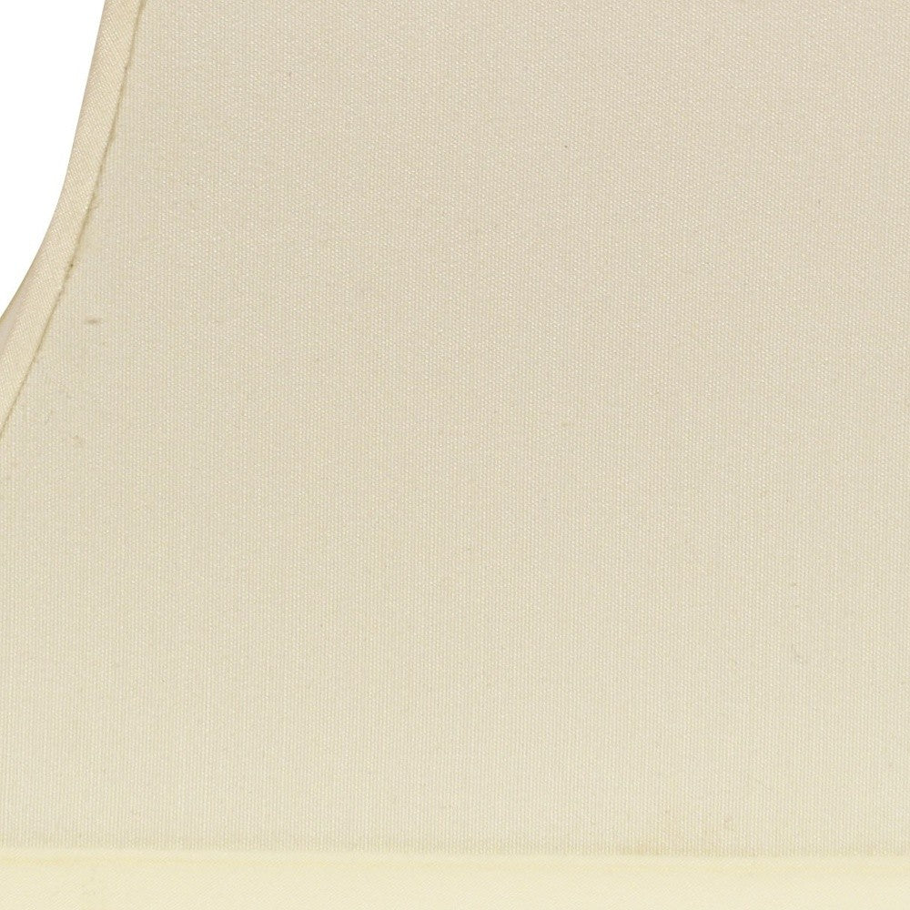 Homeroots 16" Ivory Rectangle Bell No Slub Lampshade  No Slub Innsbruck 470009