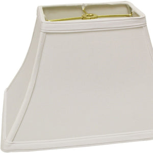 Homeroots 16" White Rectangle Bell No Slub Lampshade  No Slub Innsbruck 470010