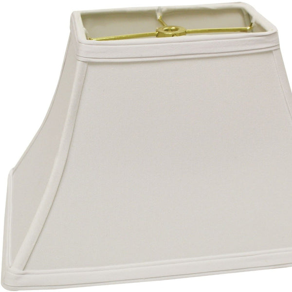 Homeroots 16" White Rectangle Bell No Slub Lampshade  No Slub Innsbruck 470010