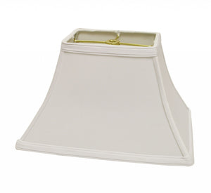 Homeroots 16" White Rectangle Bell No Slub Lampshade  No Slub Innsbruck 470010
