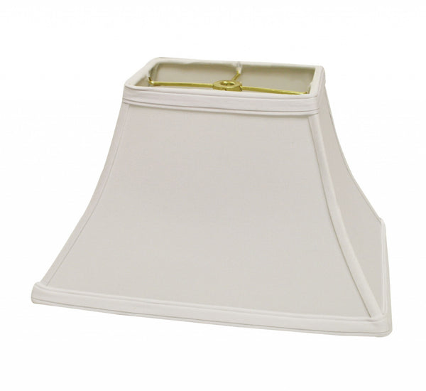 Homeroots 16" White Rectangle Bell No Slub Lampshade  No Slub Innsbruck 470010