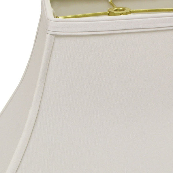 Homeroots 16" White Rectangle Bell No Slub Lampshade  No Slub Innsbruck 470010