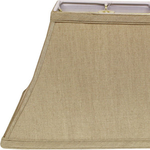 Homeroots 16" Pale Brown Rectangle Bell No Slub Lampshade  No Slub Innsbruck 470011