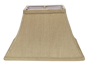 Homeroots 16" Pale Brown Rectangle Bell No Slub Lampshade  No Slub Innsbruck 470011
