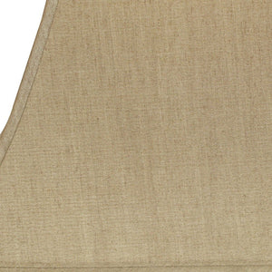 Homeroots 16" Pale Brown Rectangle Bell No Slub Lampshade  No Slub Innsbruck 470011