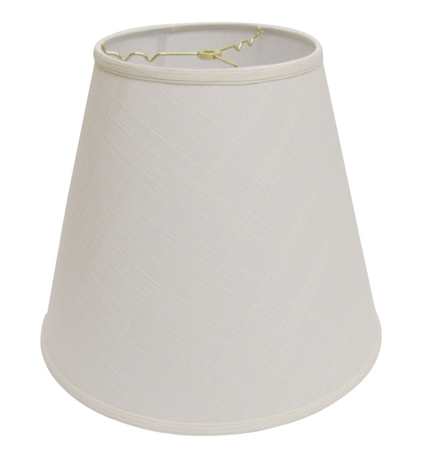 Homeroots 18" White Deep Empire Linen Lampshade  Linen 470023