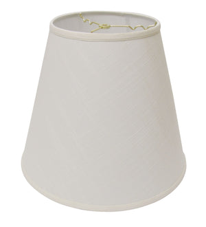 Homeroots 18" White Deep Empire Linen Lampshade  Linen 470023