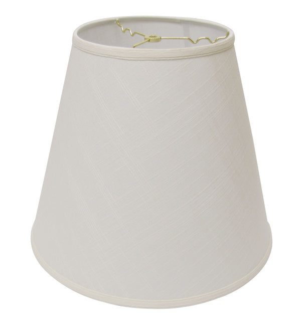 Homeroots 18" White Deep Empire Linen Lampshade  Linen 470023