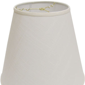 Homeroots 18" White Deep Empire Linen Lampshade  Linen 470023