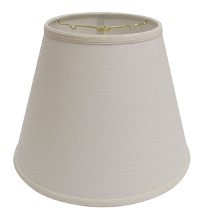 Homeroots 18" White Empire Deep Slanted Linen Lampshade  Linen 470049