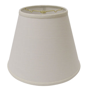 Homeroots 18" White Empire Deep Slanted Linen Lampshade  Linen 470049