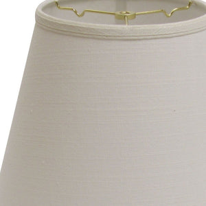 Homeroots 18" White Empire Deep Slanted Linen Lampshade  Linen 470049