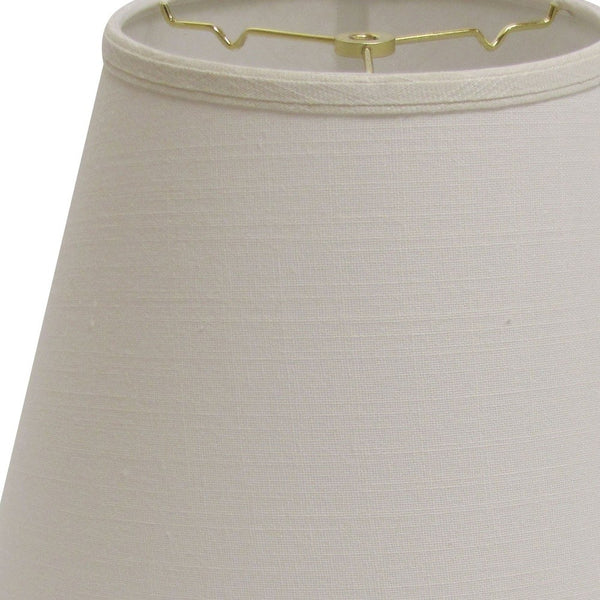 Homeroots 18" White Empire Deep Slanted Linen Lampshade  Linen 470049