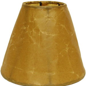 HomeRoots Brown Crinkle Oil Paper Empire Lamp Shade - Cozy Rustic Lighting for Home Décor & Easy Installation 470057
