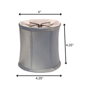 HomeRoots Blue Dupioni Silk Drum Lamp Shade – Elevate Your Space with Elegant Lighting for Any Room Decor 470060