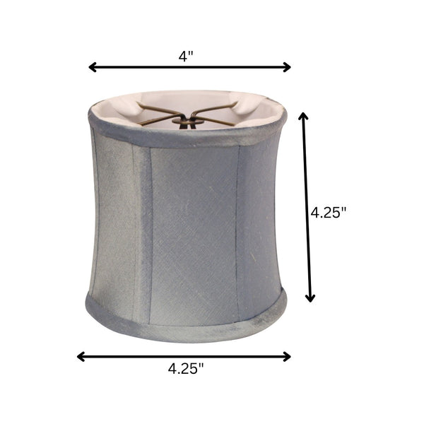 HomeRoots Blue Dupioni Silk Drum Lamp Shade – Elevate Your Space with Elegant Lighting for Any Room Decor 470060